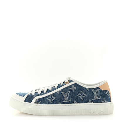 Louis Vuitton Denim Monogram Lagoon Sneakers 38 Blue 1 of 10