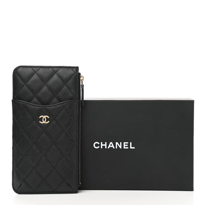 Chanel Caviar Quilted Classic Flat Wallet Pouch Black 8 of 8