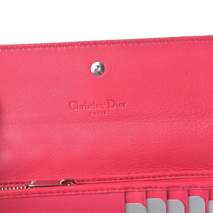 Christian Dior Lambskin Cannage Lady Dior Explorateur Wallet Fuchsia 6 of 9