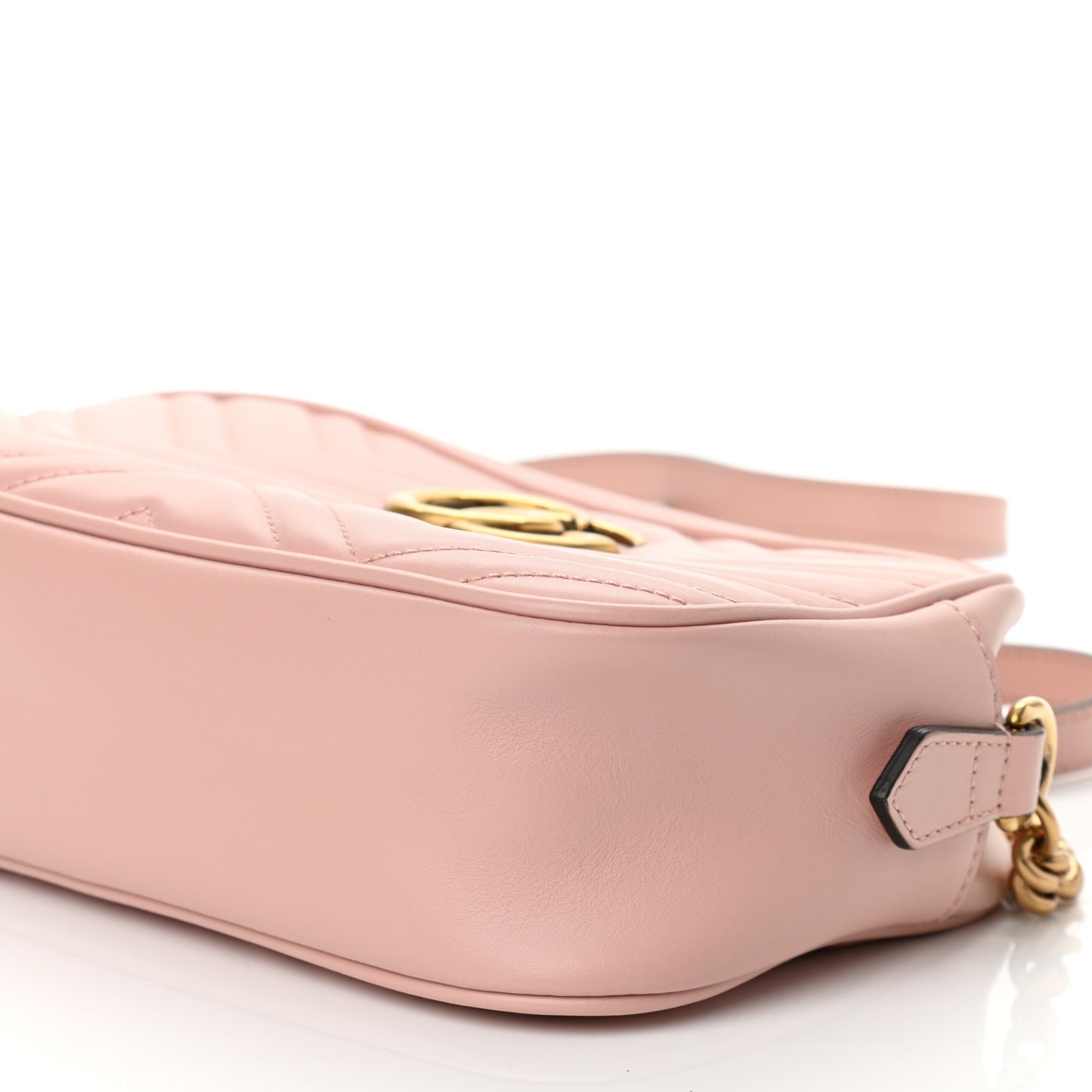 Calfskin Matelasse Small GG Marmont Chain Shoulder Bag Perfect Pink