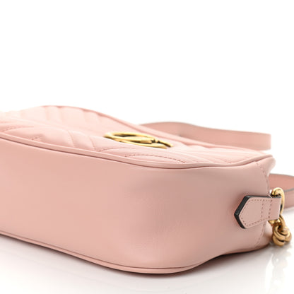 Gucci Calfskin Matelasse Small GG Marmont Chain Shoulder Bag Perfect Pink 10 of 11