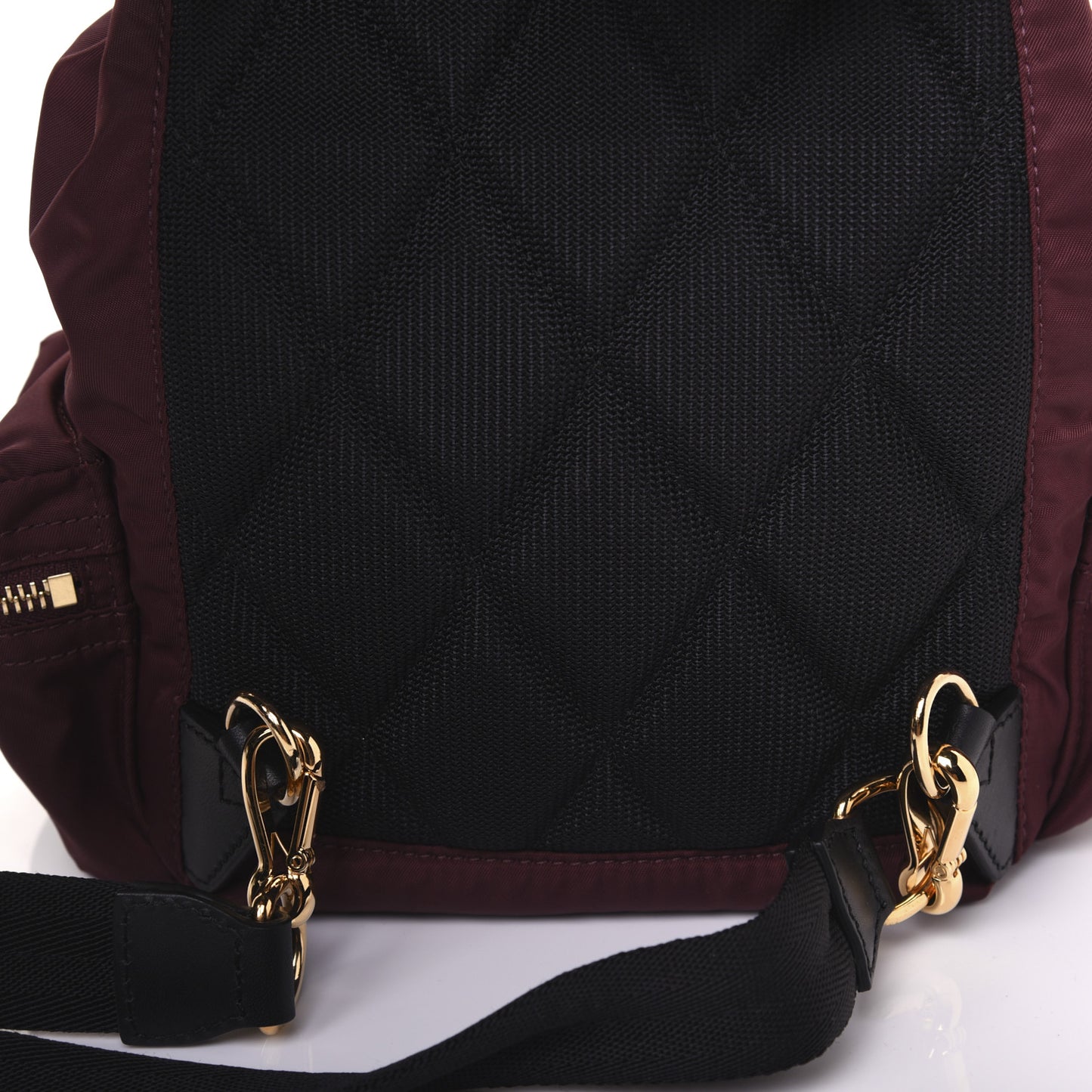 Nylon Small Rucksack Backpack Burgundy Red
