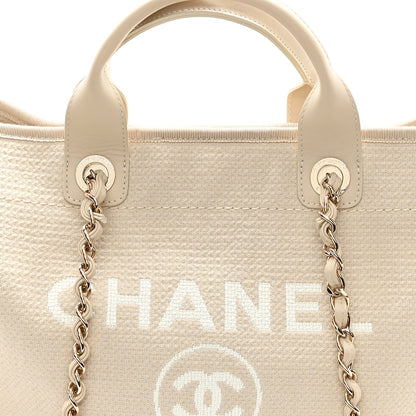 Chanel Mixed Fibers Medium Deauville Tote Beige 9 of 12