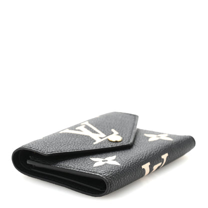 Louis Vuitton Empreinte Monogram Giant Victorine Wallet Black Beige 4 of 7