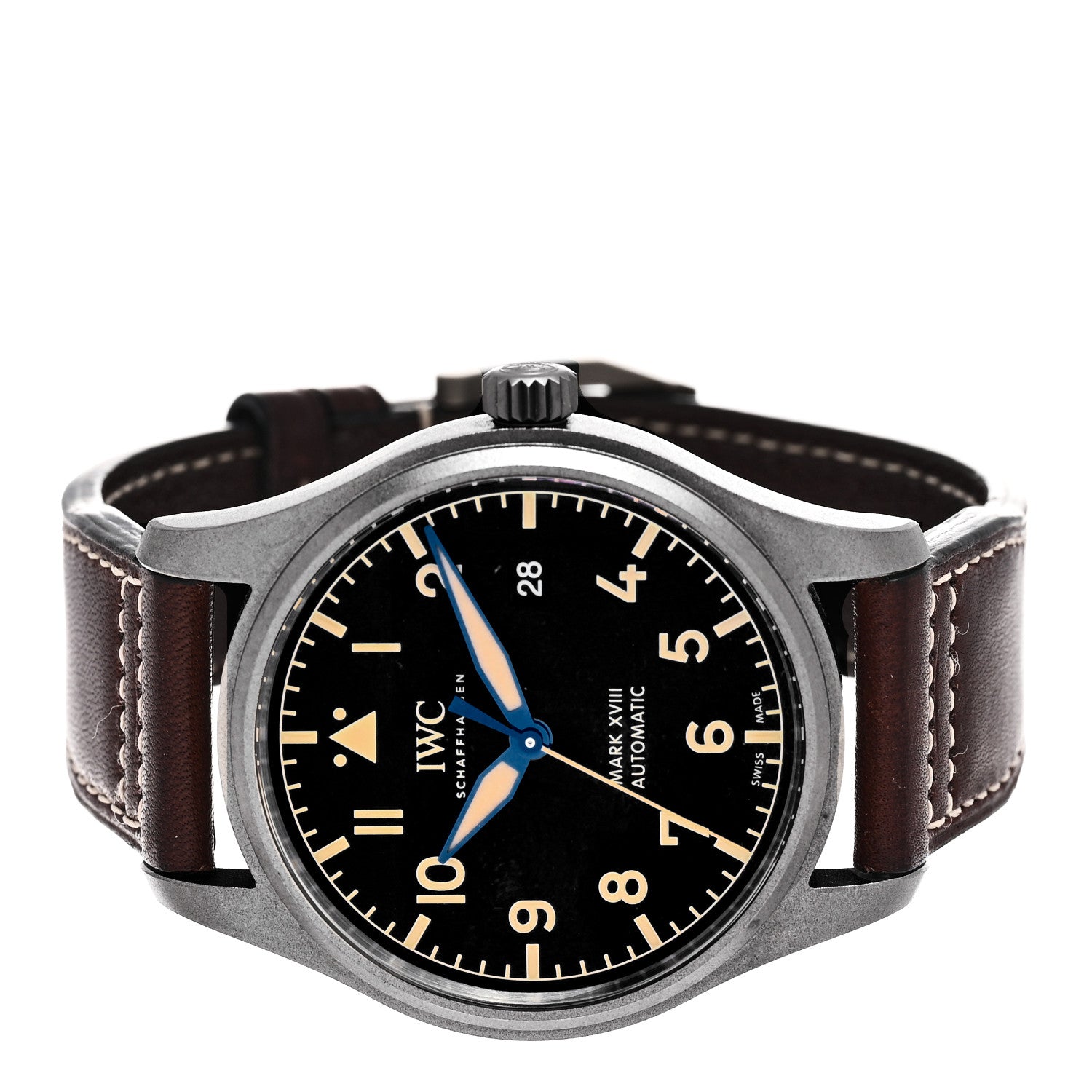 IWC Titanium Calfskin 40mm Pilot Mark XVIII Heritage Automatic Watch Black IW327006 3 of 10