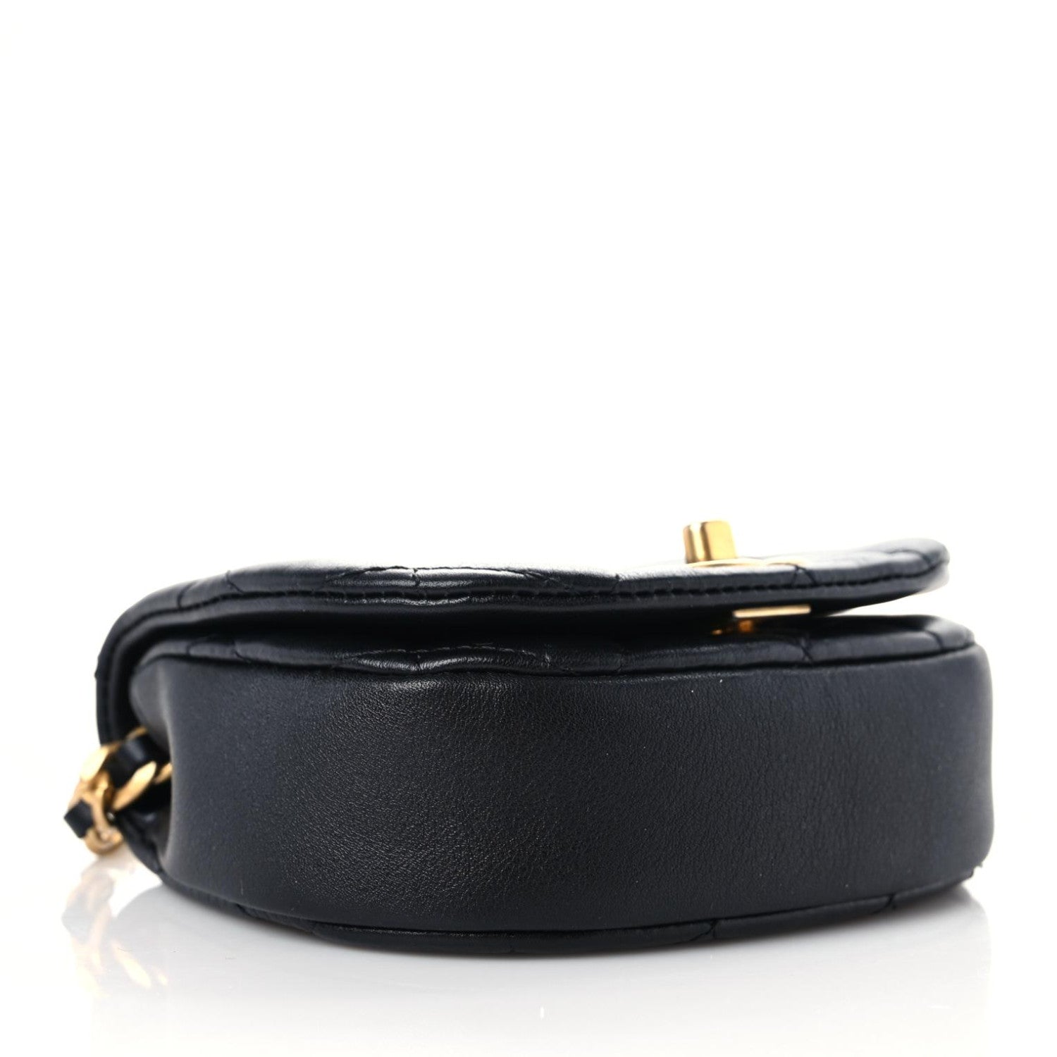 Chanel Calfskin Quilted Mini Coco Mail Clutch with Chain Black 4 of 11