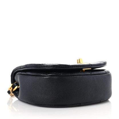 Chanel Calfskin Quilted Mini Coco Mail Clutch with Chain Black 4 of 11