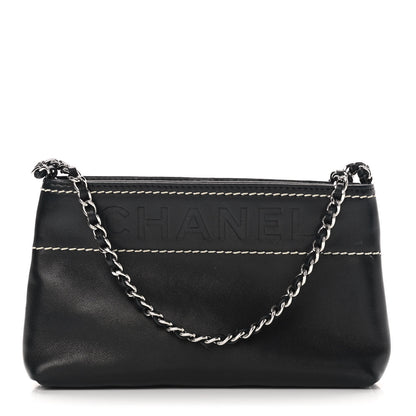 Chanel Lambskin Lax Pochette Black 1 of 9