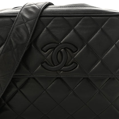 Chanel Lambskin Quilted Tassel Flap Camera Case Black 9 of 12