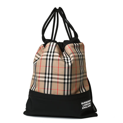 Burberry Printed Canvas Drawstring Bachpack Black 1 of 11