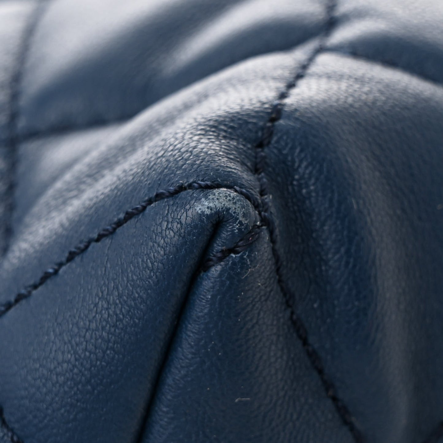 Lambskin Quilted Medium Urban Delight Tote Blue