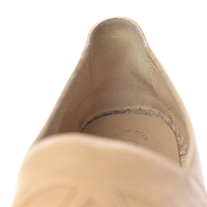 Chanel Lambskin CC Espadrilles 36 Beige Black 15 of 18