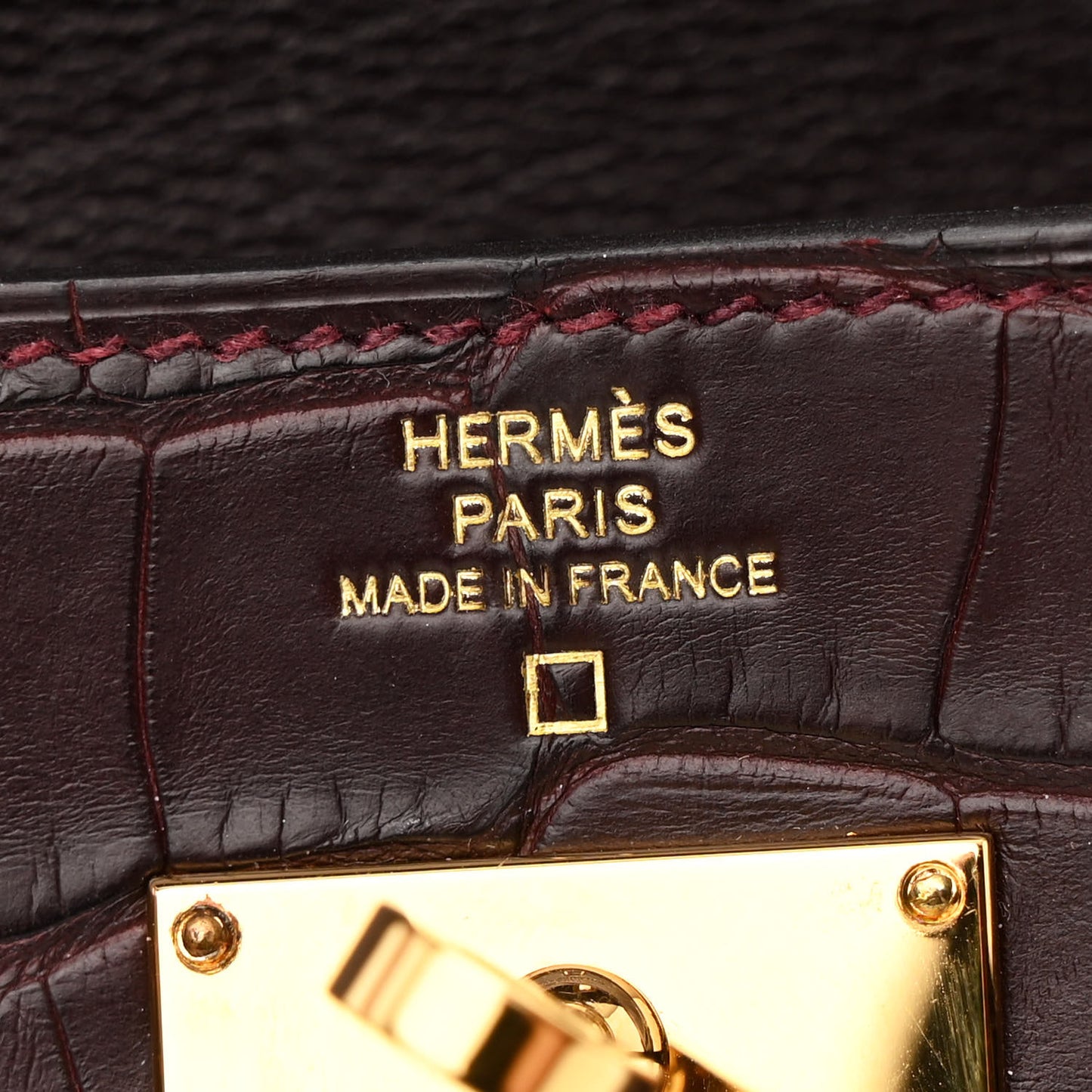Matte Alligator Kelly Wallet To Go Bordeaux