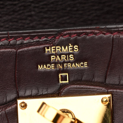 Hermes Matte Alligator Kelly Wallet To Go Bordeaux 7 of 14