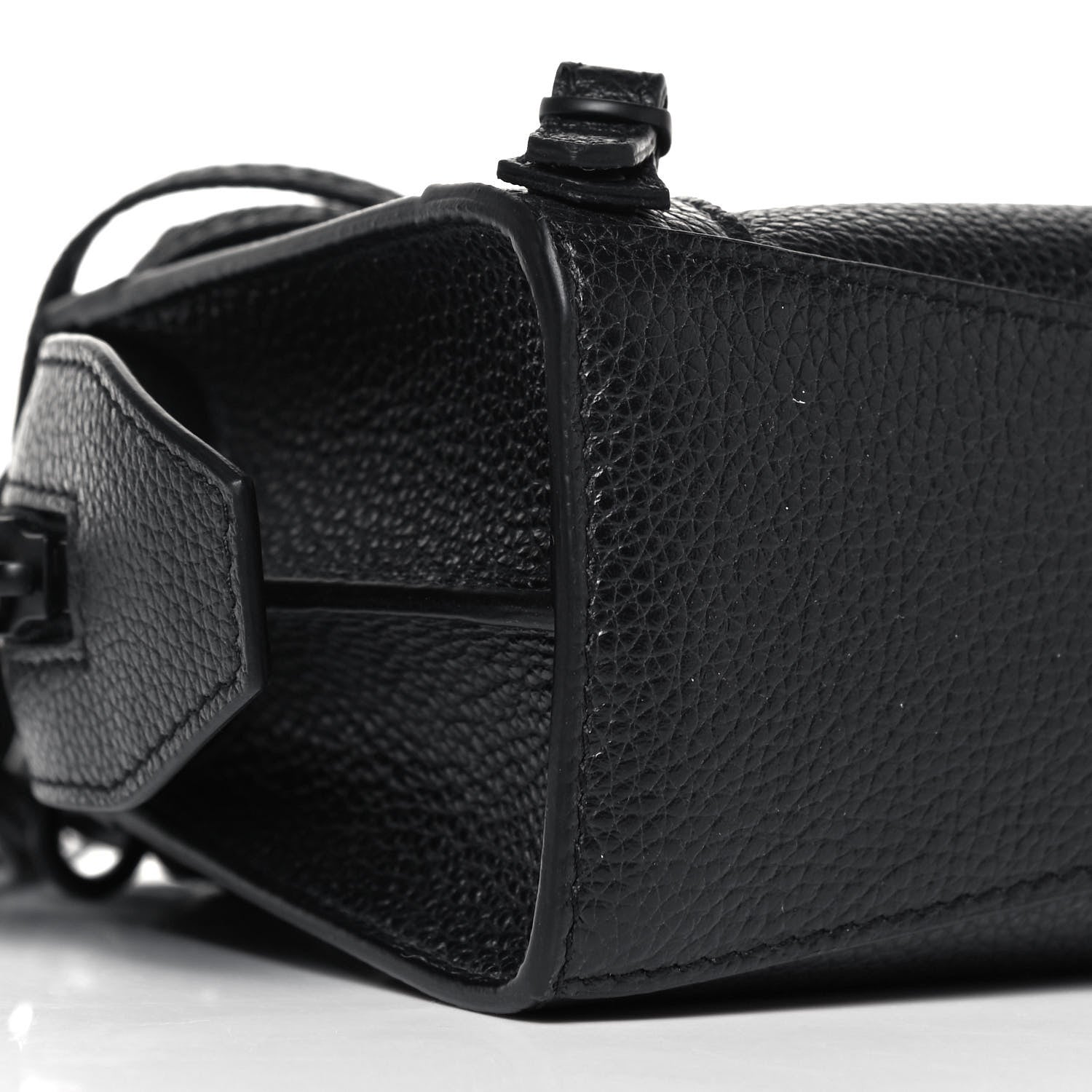 Balenciaga Grained Calfskin Neo Classic Black Hardware Nano City Crossbody Black 7 of 8