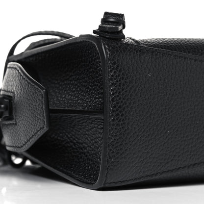 Balenciaga Grained Calfskin Neo Classic Black Hardware Nano City Crossbody Black 7 of 8