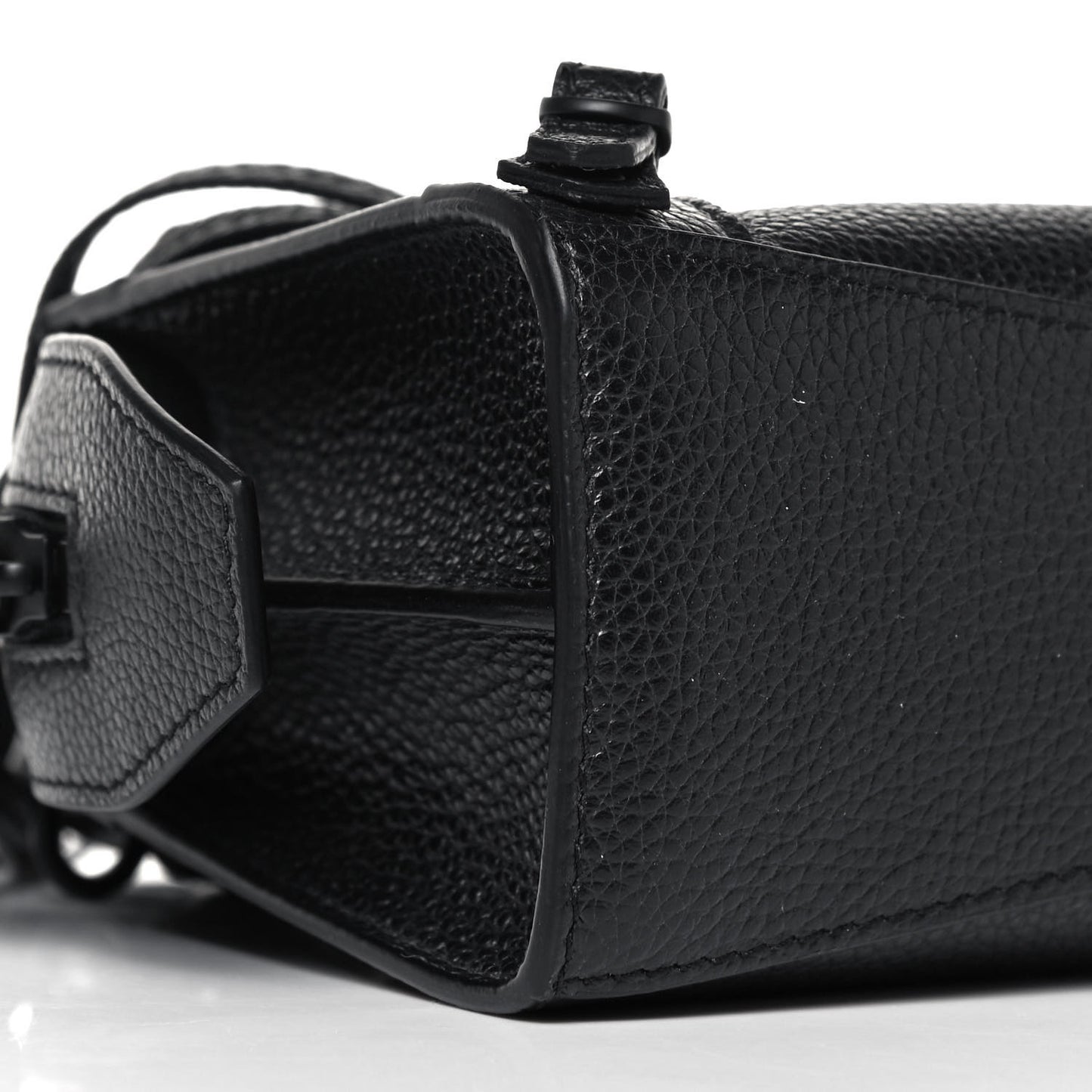 Grained Calfskin Neo Classic Black Hardware Nano City Crossbody Black
