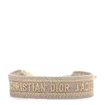 Christian Dior Woven Cotton J'Adior Friendship Bracelet Gold 1 of 3