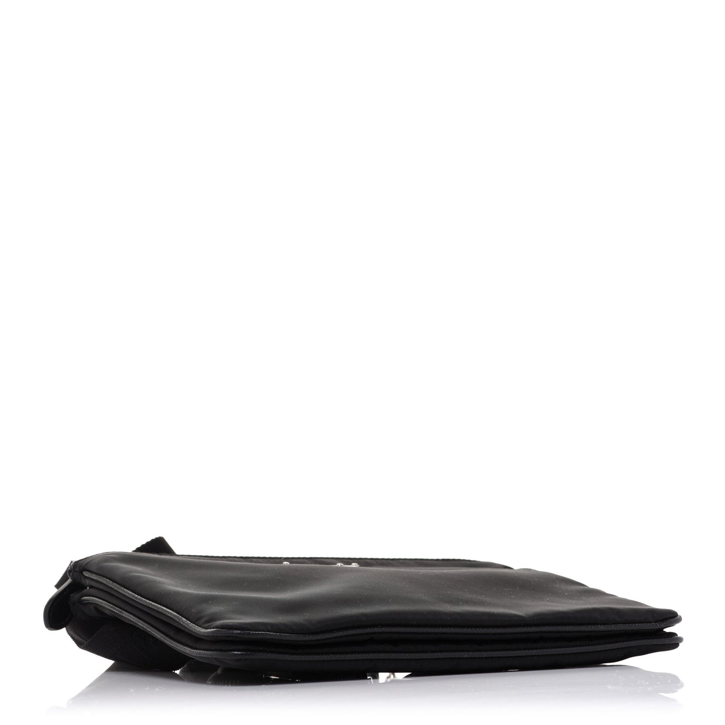 Re-Nylon Saffiano Re-Edition 2000 Double Zip Crossbody Bag Black