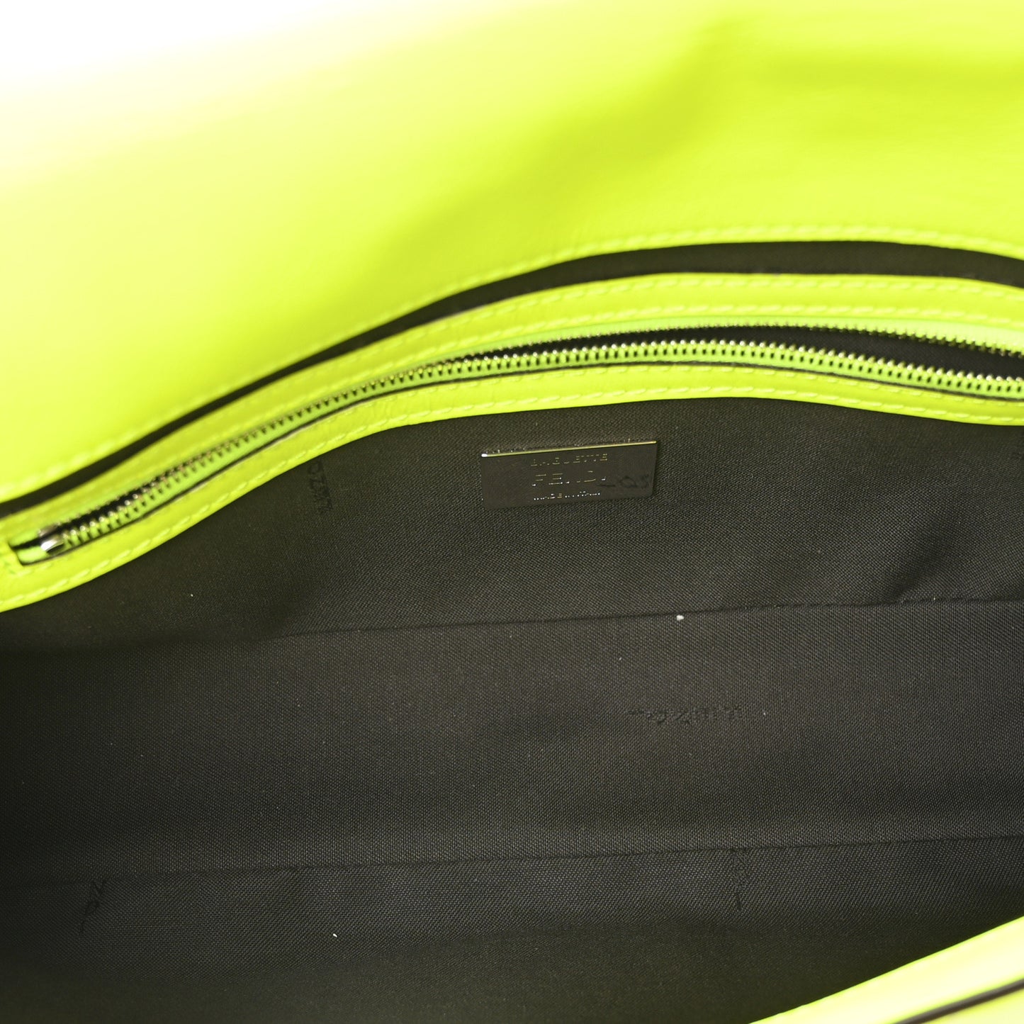 X MARC JACOBS Nappa FF 1974 Embossed Baguette Yellow Fluo