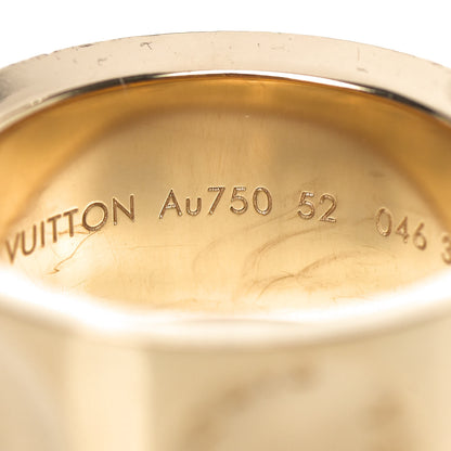 Louis Vuitton 18K Yellow Gold 10mm Empreinte Ring 52 6 5 of 7