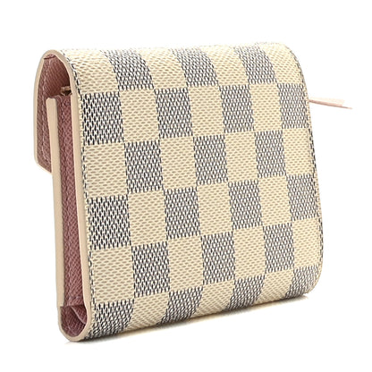 Louis Vuitton Damier Azur Victorine Wallet Rose Ballerine 3 of 9
