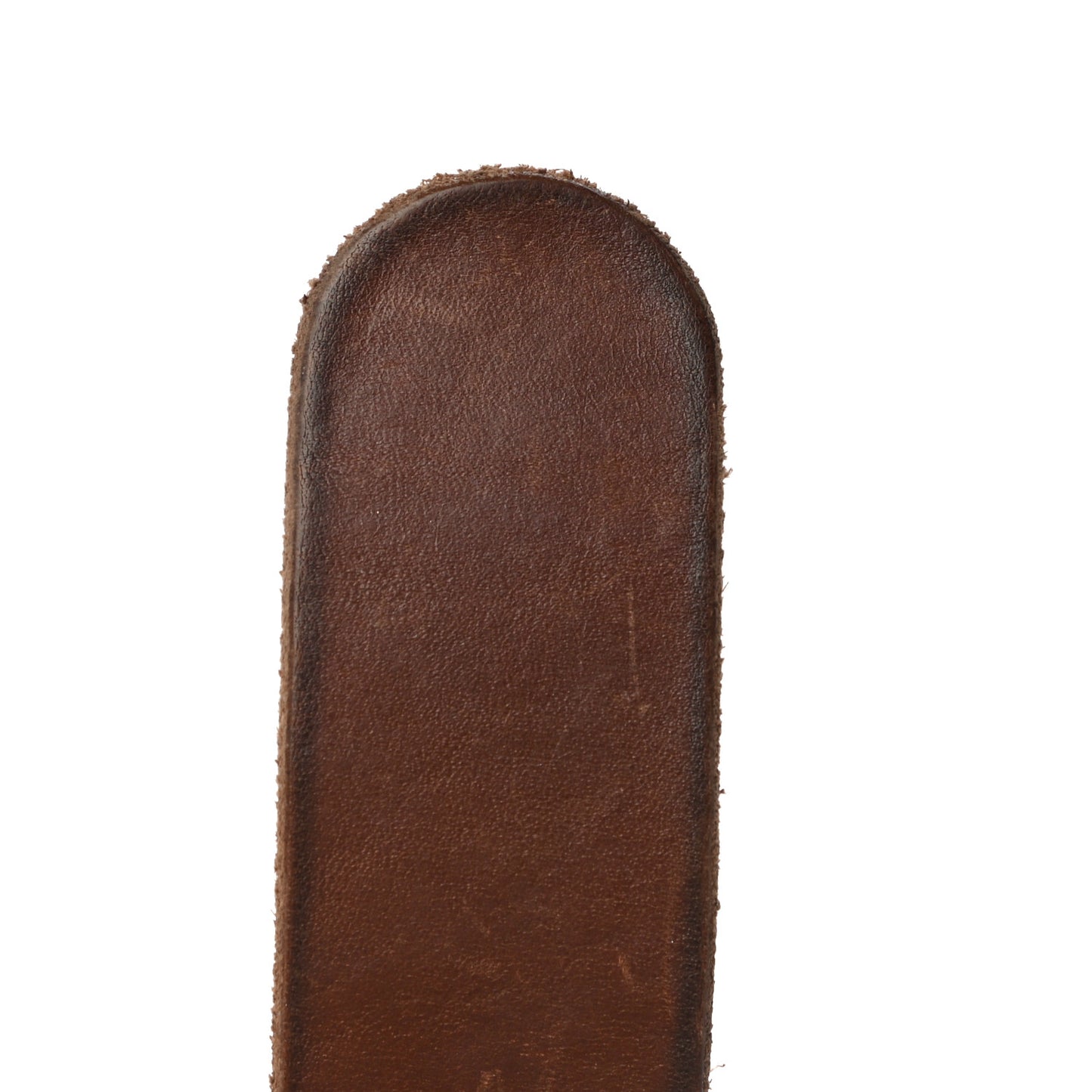 Calfskin Brass Feline Buckle Belt 80 32 Brown