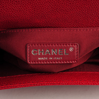 Chanel Caviar Quilted Small Boy Flap Bag Dark Red 6 of 7