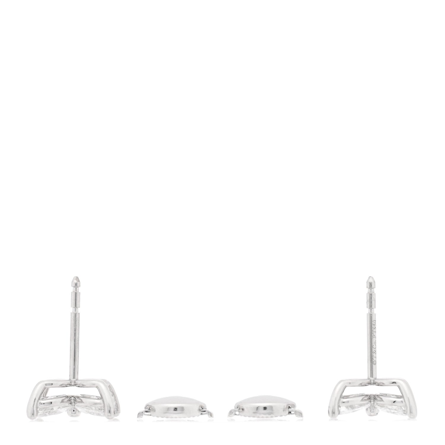 Tiffany Platinum Diamond Large Victoria Earrings 3 of 5
