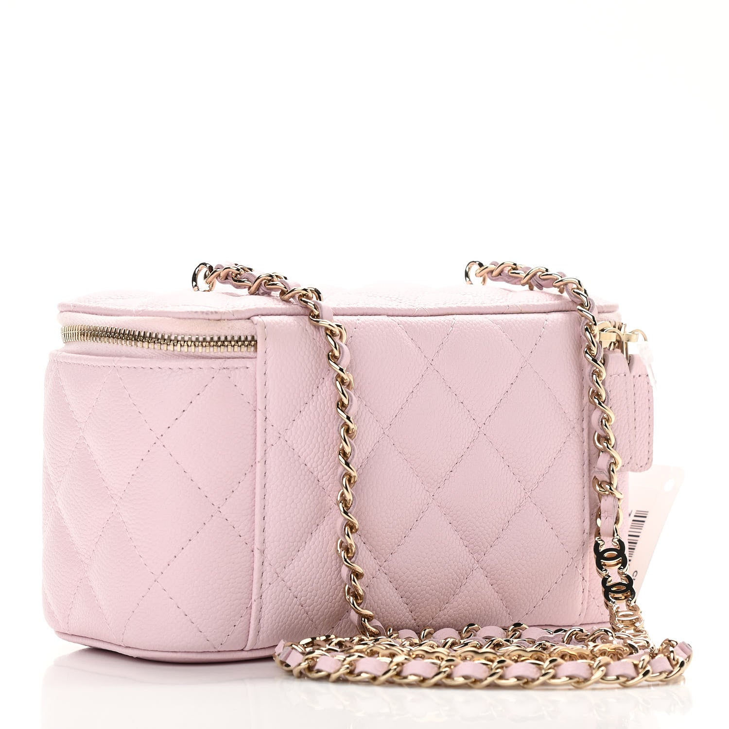 Chanel Caviar Quilted Small Tiny CC Vanity Case With Chain Light Pink 3 of 11