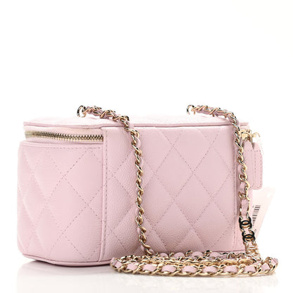 Chanel Caviar Quilted Small Tiny CC Vanity Case With Chain Light Pink 3 of 11