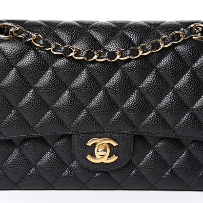 Chanel Caviar Quilted Medium Double Flap Black 7 of 16