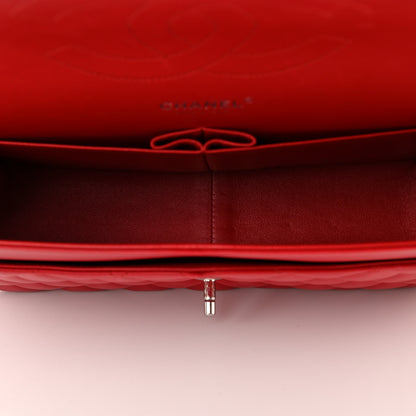 Chanel Lambskin Quilted Jumbo Double Flap Red 5 of 12