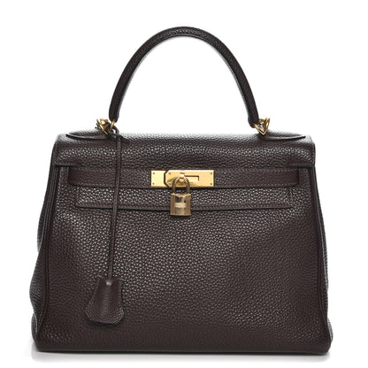 Hermes Togo Kelly Retourne 28 Chocolate 1 of 32