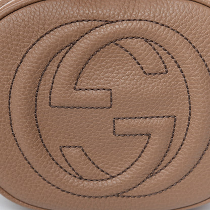 Gucci Pebbled Calfskin Mini Soho Chain Bag Camelia 10 of 10