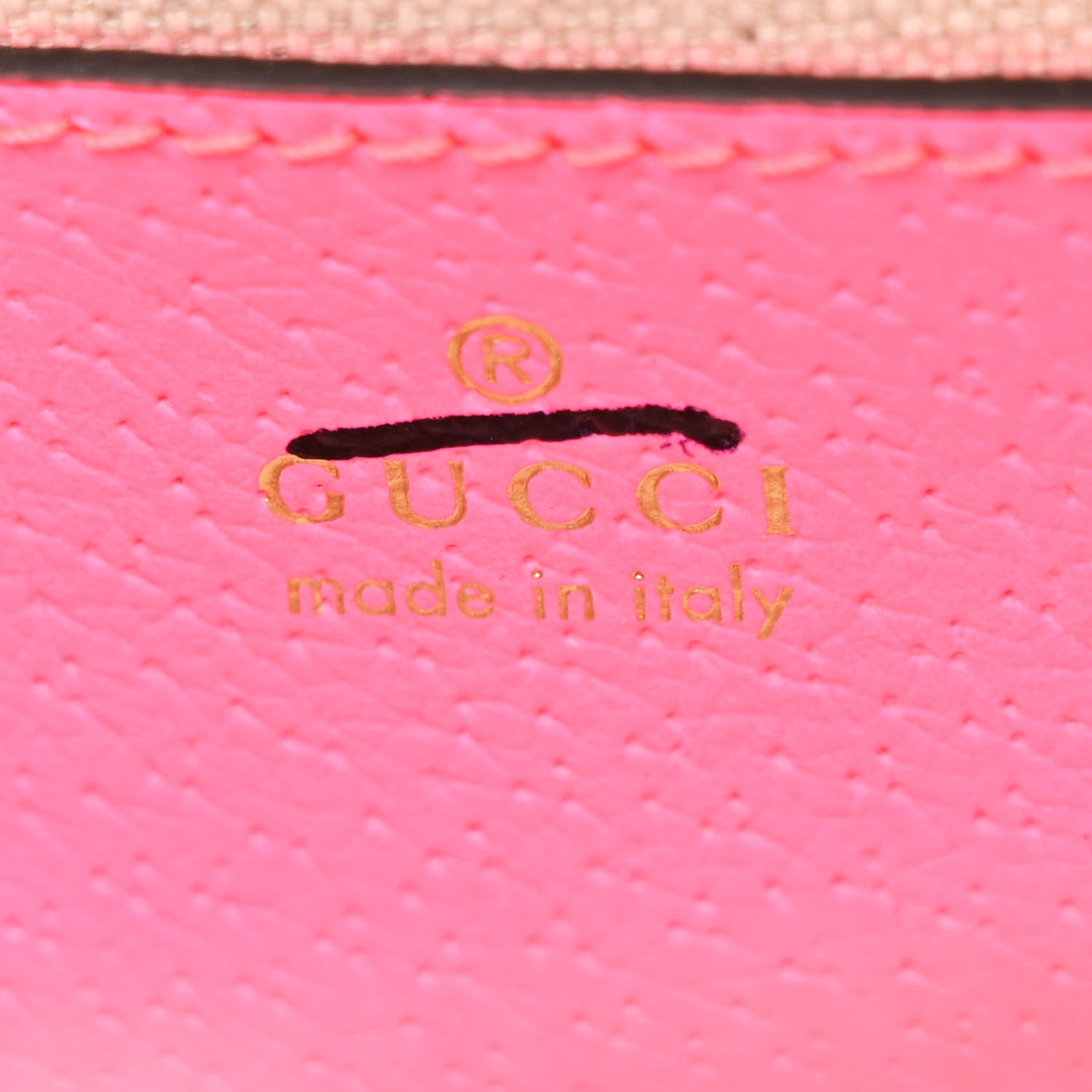 Gucci GG Supreme Monogram Textured Dollar Calfskin Web Ophidia Small Crossbody Bag Beige Ebony Fuchsia 6 of 12
