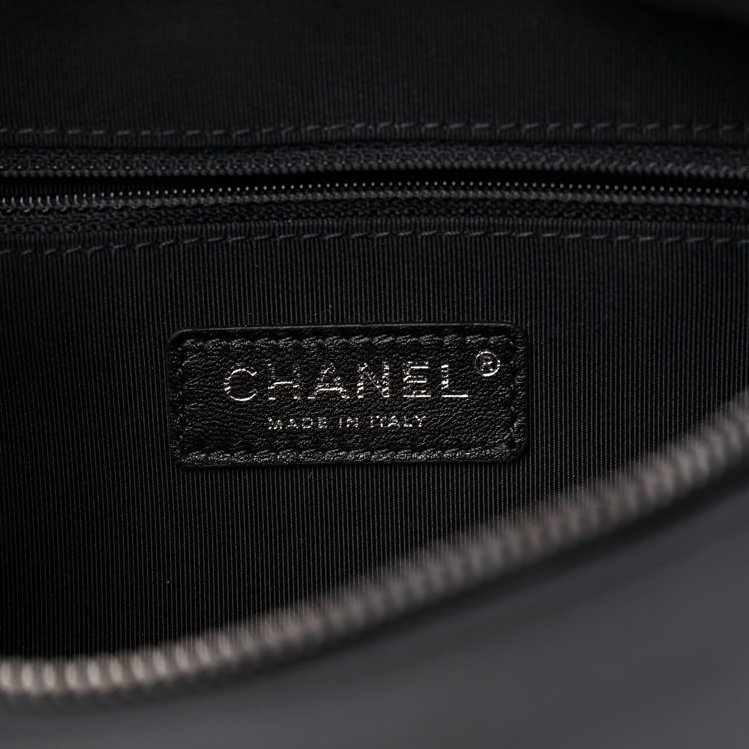 Chanel Calfskin Chain 20s Signe Waist Bag Black 6 of 10