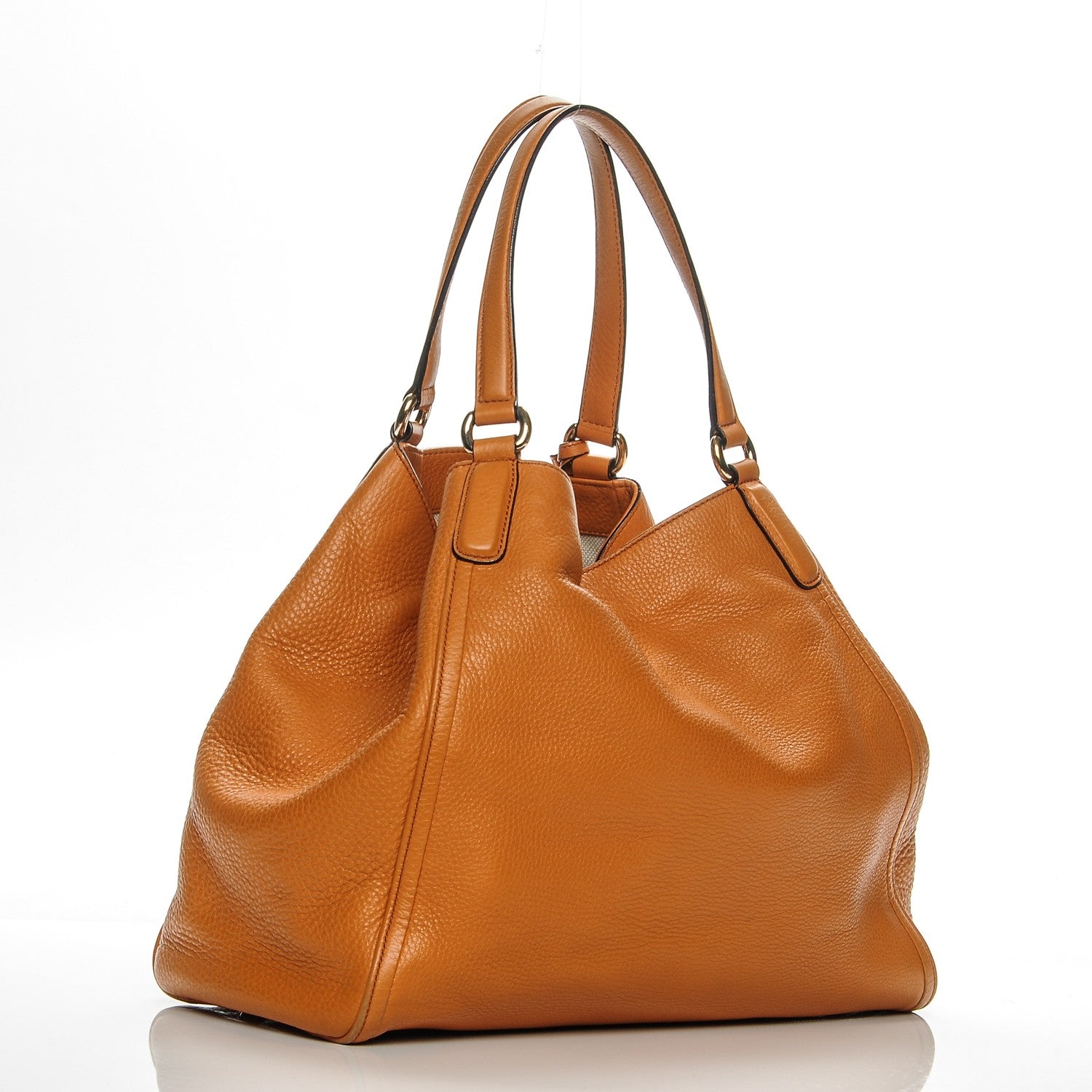 Gucci Pebbled Calfskin Medium Soho Shoulder Bag Curcuma 3 of 10