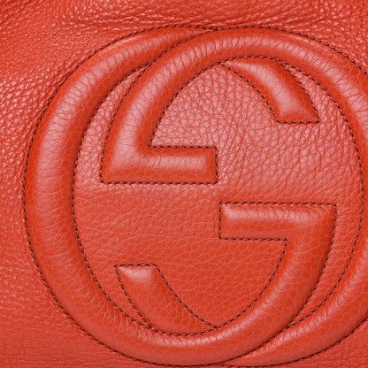 Gucci Pebbled Calfskin Medium Soho Chain Shoulder Bag Sun Orange 10 of 11