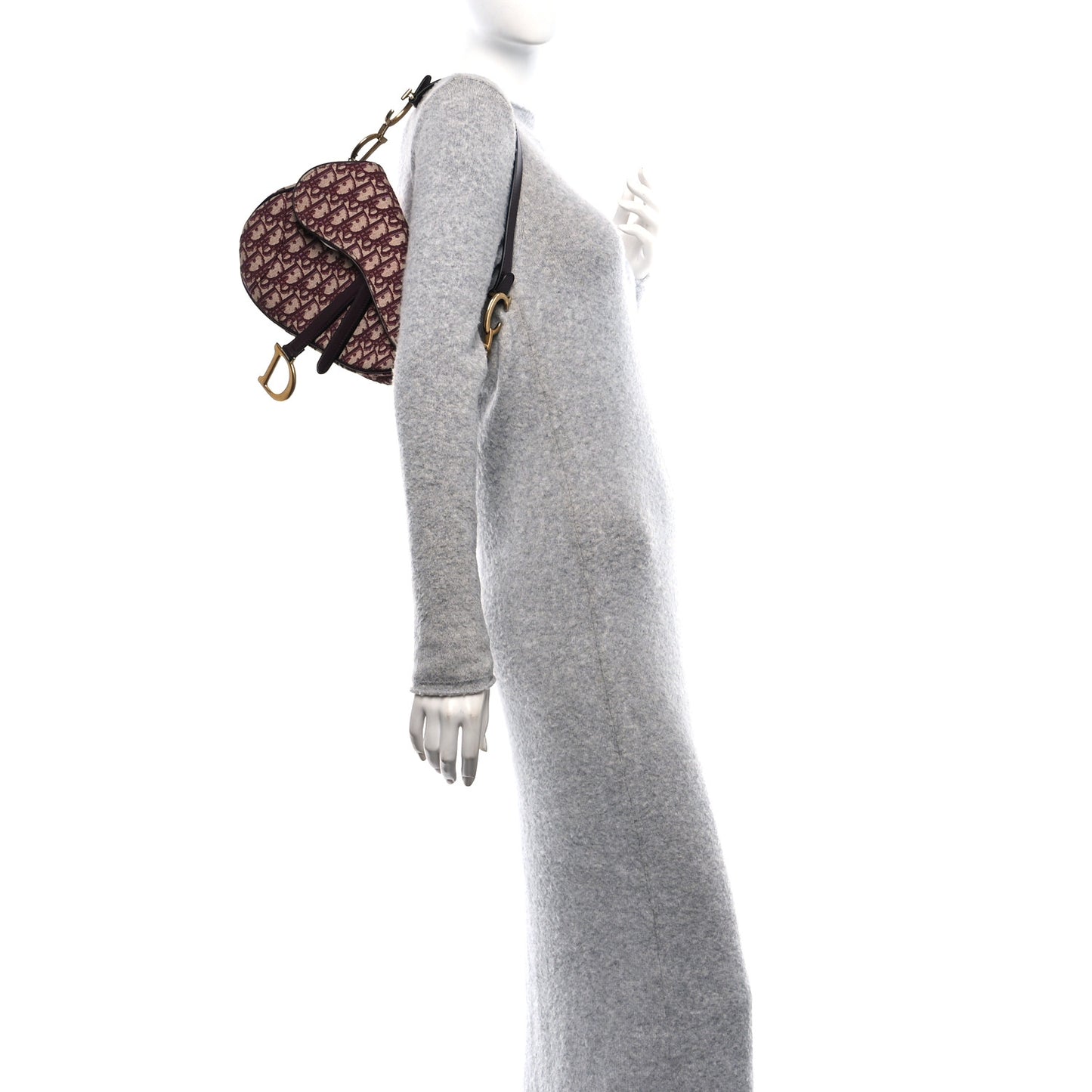 Oblique Saddle Bag Burgundy