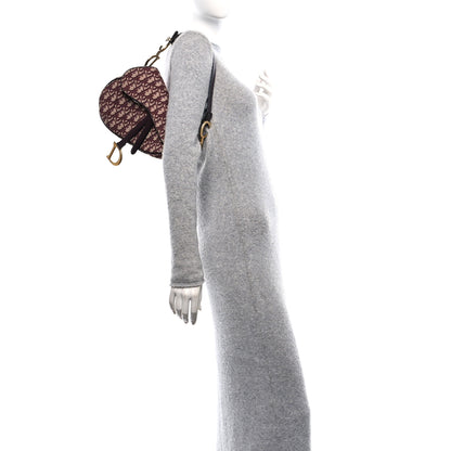 Christian Dior Oblique Saddle Bag Burgundy 2 of 10