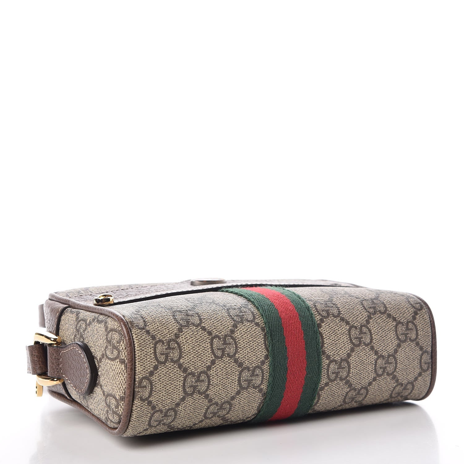 Gucci GG Supreme Monogram Web Mini Ophidia Shoulder Bag Brown 4 of 11