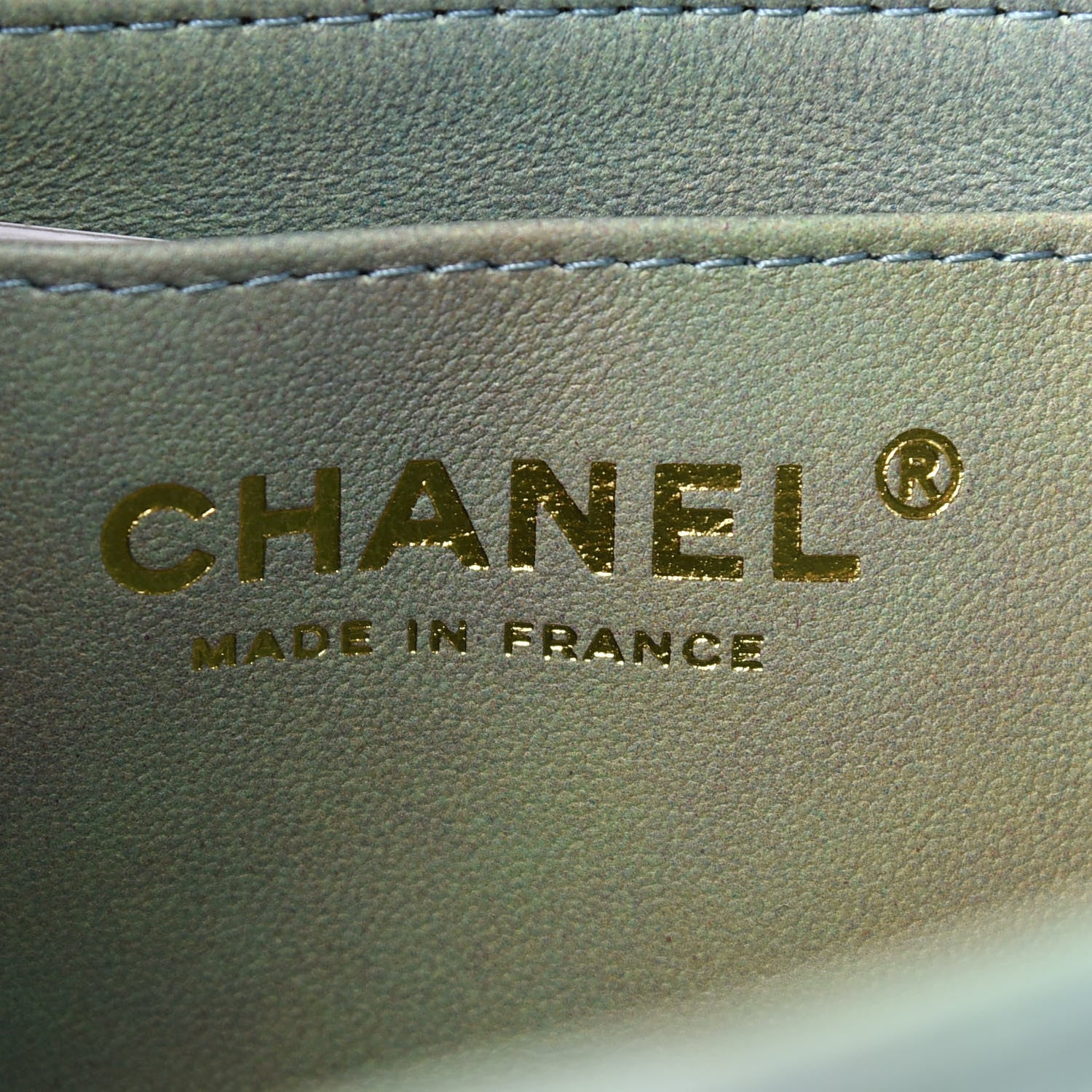 Chanel Lambskin Quilted Ombre Mini Top Handle Rectangular Flap Blue Green 8 of 9