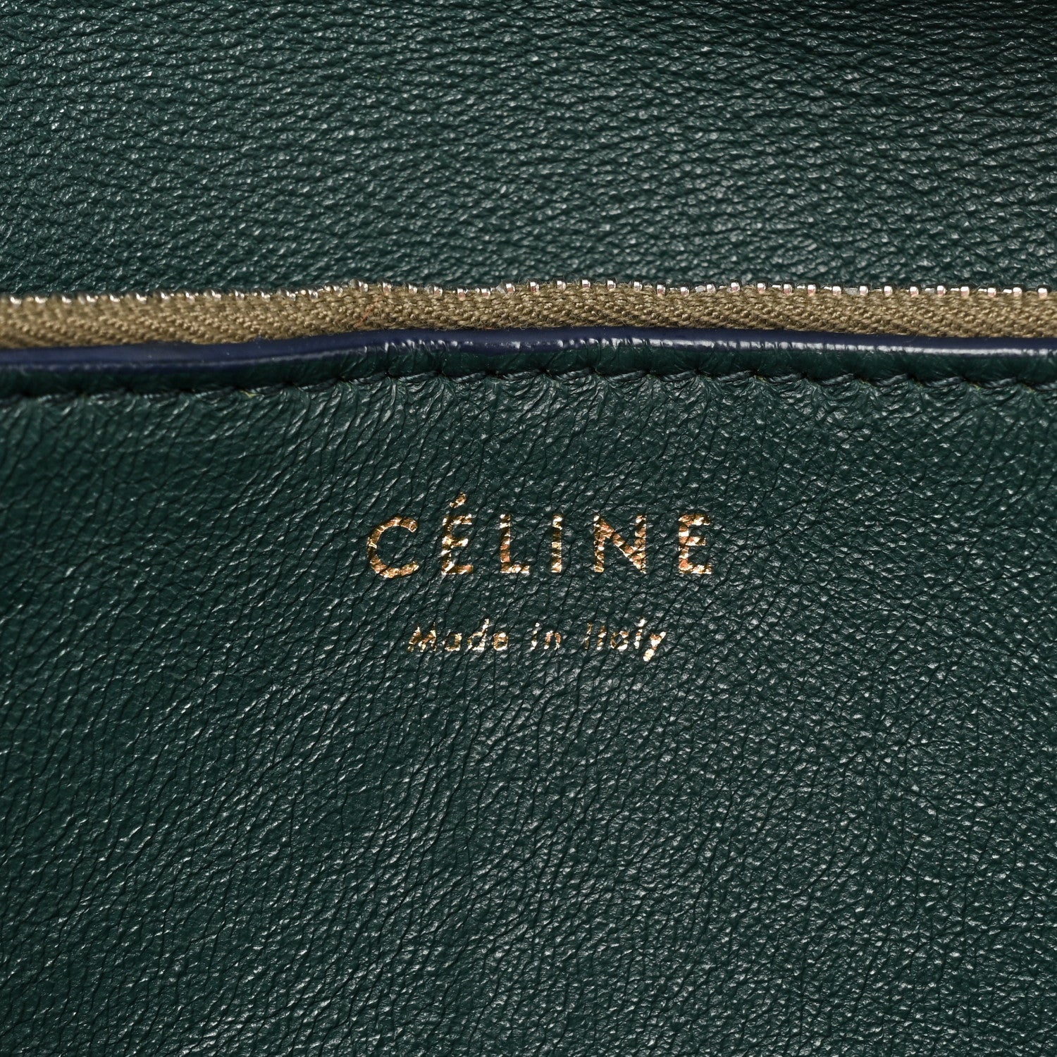 Celine Calfskin Suede Pony Hair Tri-Color Diamond Clutch Green 8 of 13