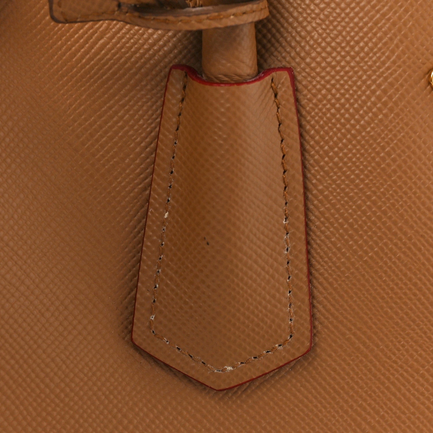 Prada Saffiano Cuir Large Double Bag Caramel Fuoco 11 of 11