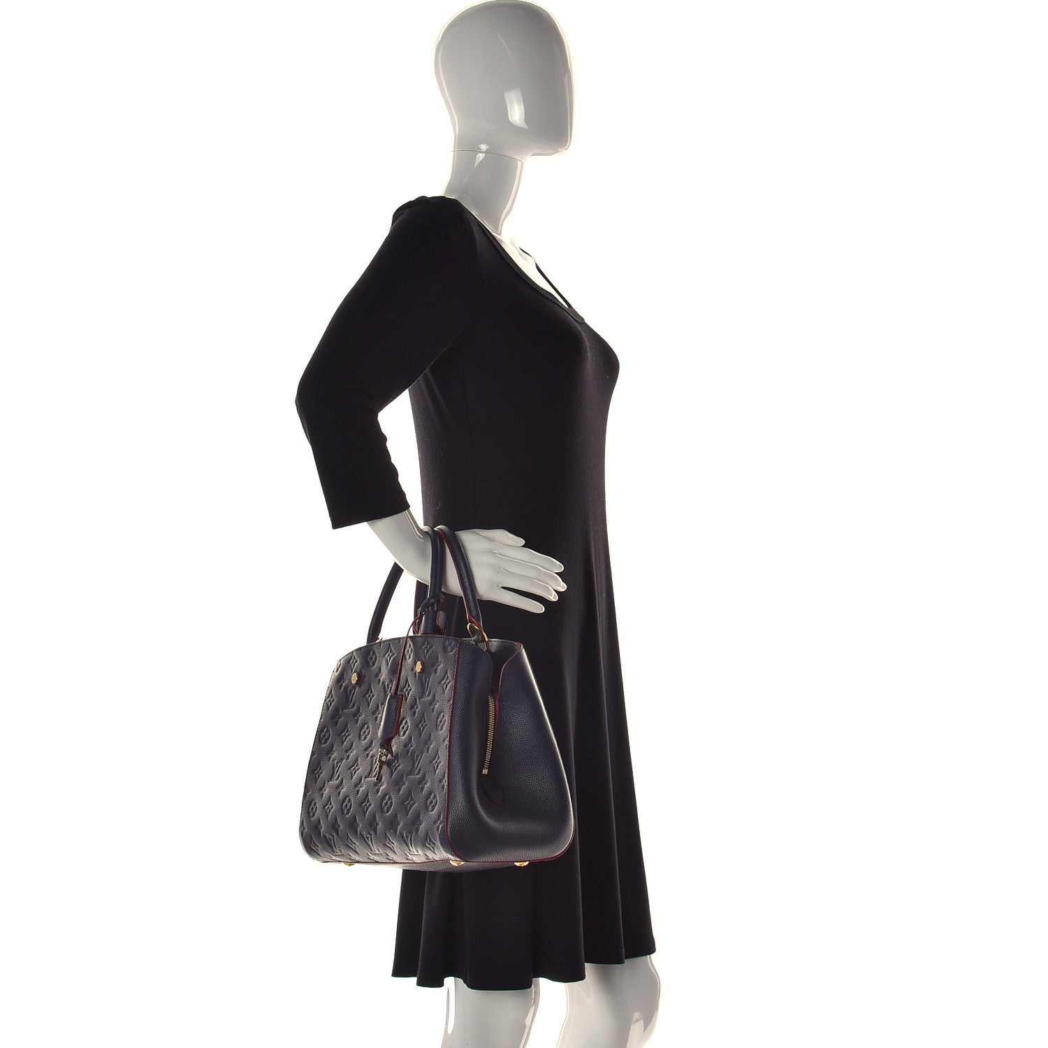 Louis Vuitton Empreinte Montaigne MM Marine Rouge 3 of 32