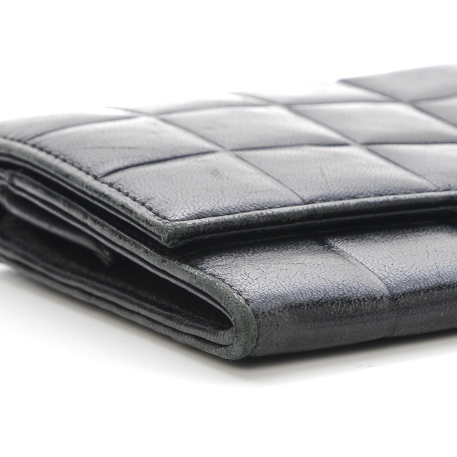 Chanel Lambskin Quilted Chocolate Bar Long Wallet Black 9 of 10