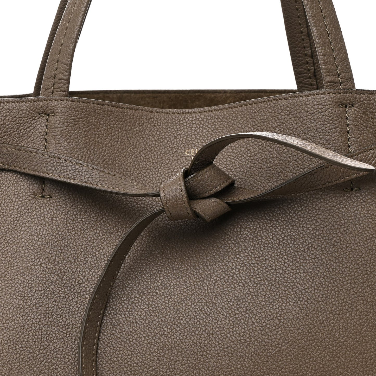 Soft Grained Calfskin Medium Belt Cabas Phantom Taupe