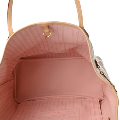 Louis Vuitton Damier Azur Neo Neverfull MM Rose Ballerine 5 of 10
