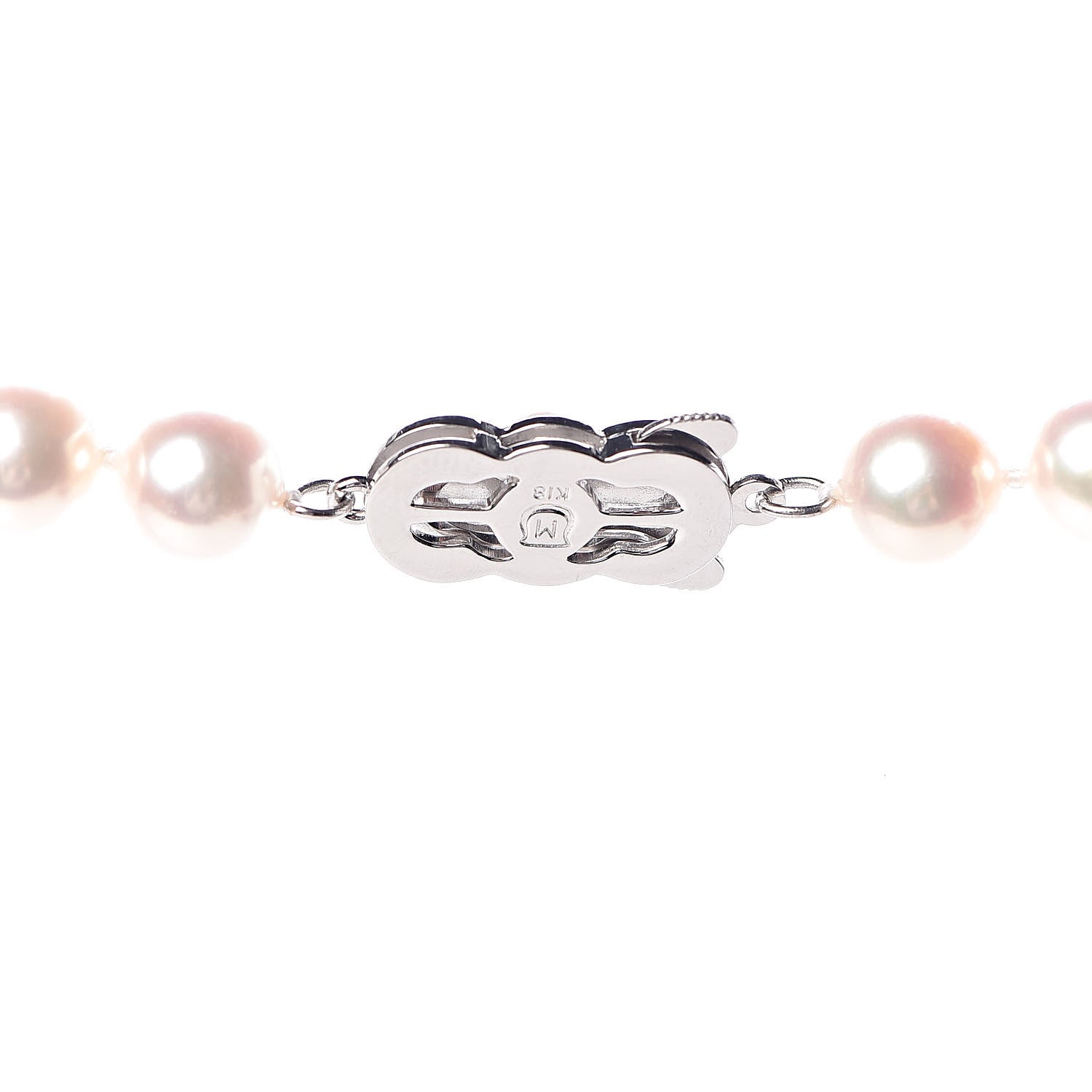 Mikimoto 18K White Gold Akoya Pearl 7.5-8mm Strand Necklace 19" 5 of 5
